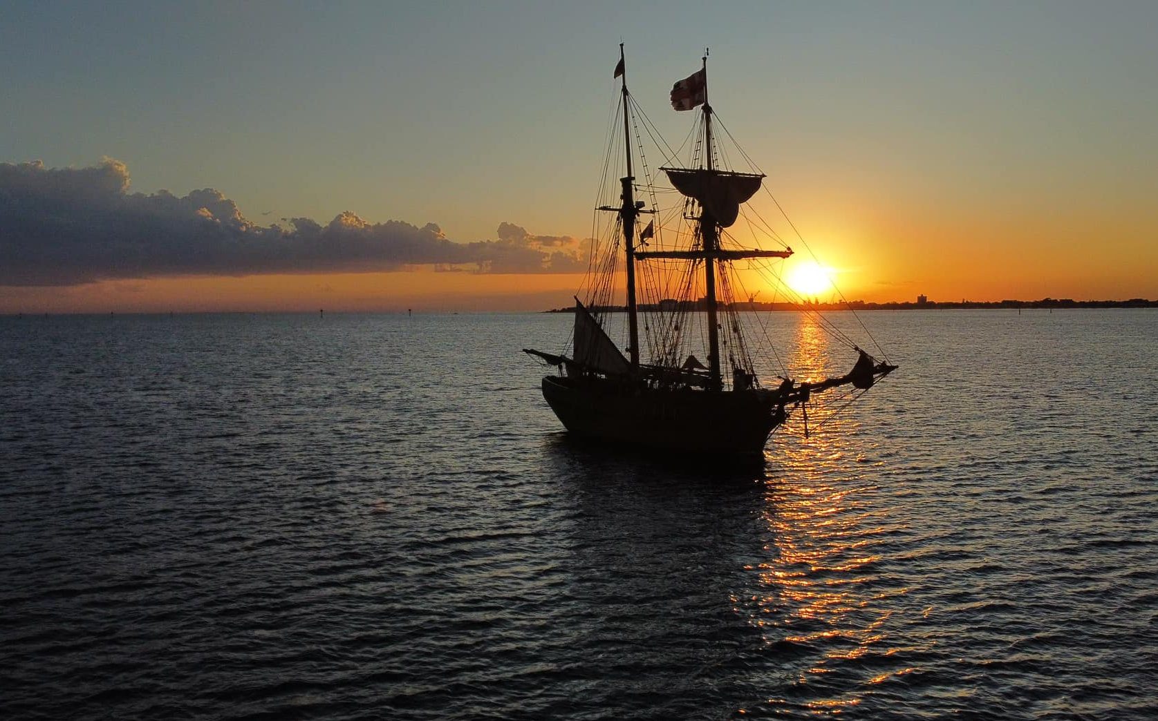 The Enterprize At Sunset