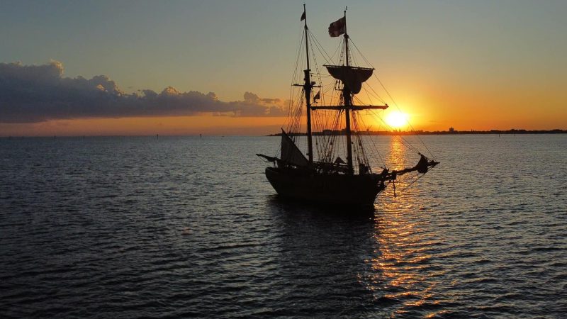 The Enterprize At Sunset