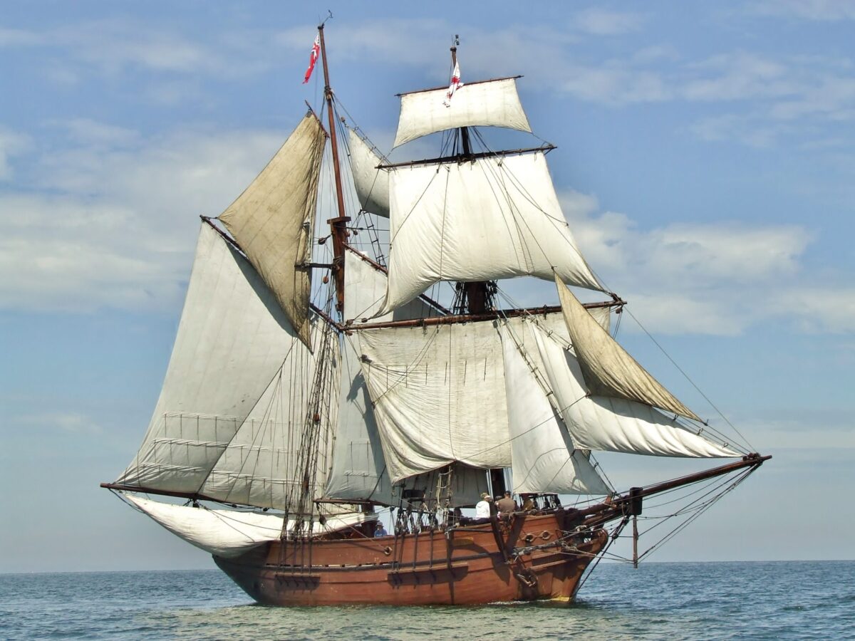 The Enterprize under full sail