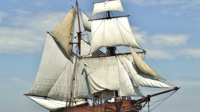 The Enterprize under full sail